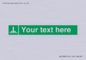 Custom sign safe condition Evacuation chute 